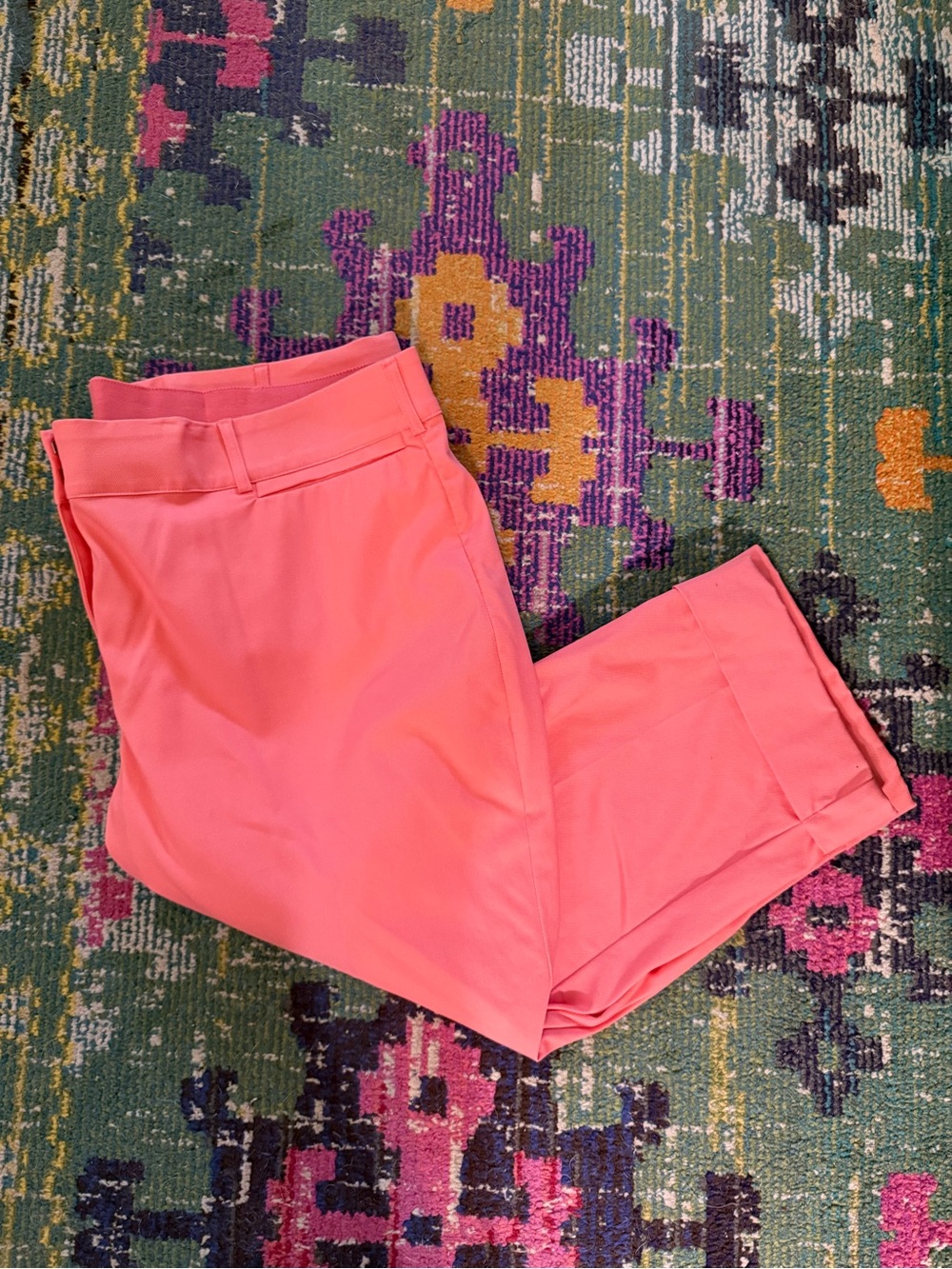 Coral Pink Capri Pants